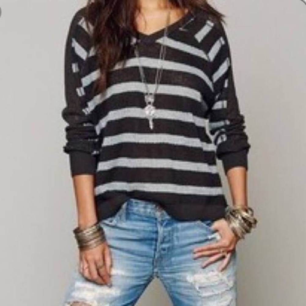 Free People|We The Free Fluffy Lou Crochet Sweater